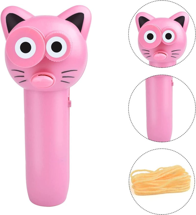 woobles Zip String Toy - Creative Rope Launcher Propeller,Rope Launcher Thruster,String Launcher Rope Propeller Toy,Decompression Toy for Interactive Kids Aldult Outdoor Toys (Pink+Blue) - Image 4