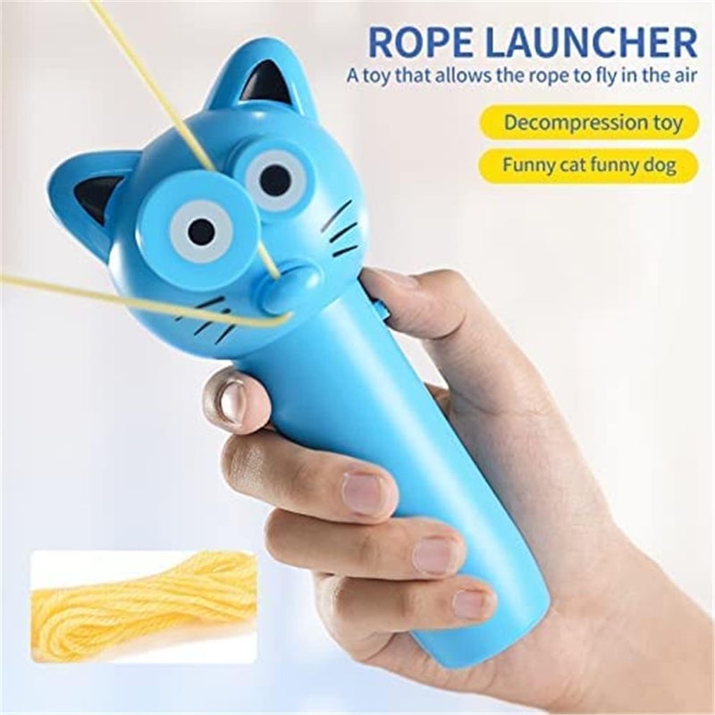 woobles Zip String Toy - Creative Rope Launcher Propeller,Rope Launcher Thruster,String Launcher Rope Propeller Toy,Decompression Toy for Interactive Kids Aldult Outdoor Toys (Pink+Blue) - Image 3