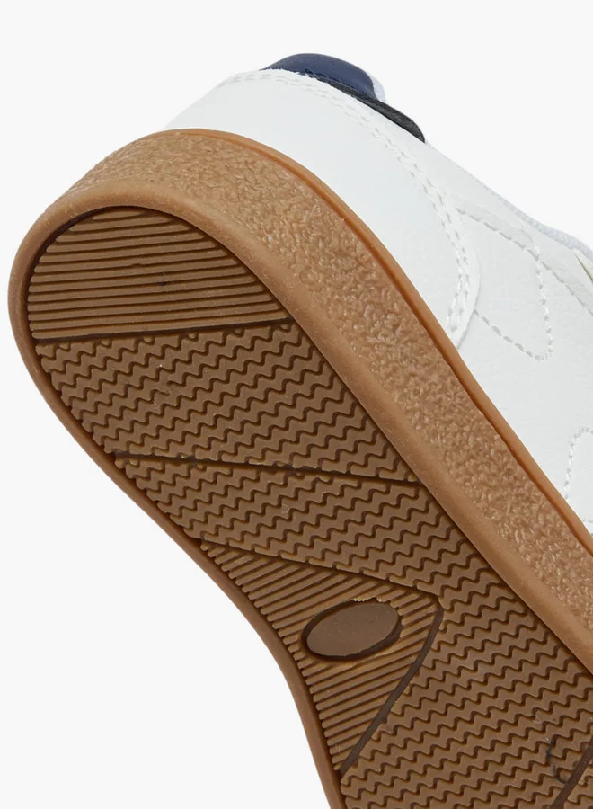 Dash Boys Panelled Sneakers with Hook and Loop Closure