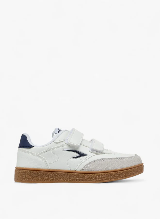 Dash Boys Panelled Sneakers with Hook and Loop Closure
