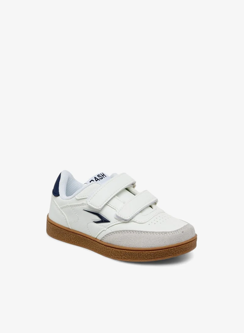 Dash Boys Panelled Sneakers with Hook and Loop Closure