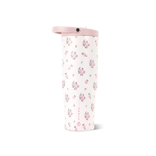 HydroJug Sport 40 oz Insulated Stainless Steel Water Bottle, Pink Sand - Triple Wall, Flip Straw, Leak-Resistant