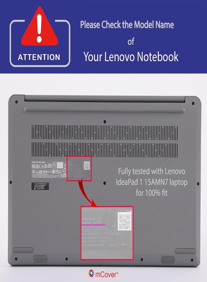 mCover Only Compatible with Lenovo IdeaPad 1 Series (15ADA7 / 15AMN7 / 15ALC7 / 15IAU7 / 15IAU7 / 15IGL7 / 15IGL7 / 15IJL7 / 15IRU7) Windows Laptops (Not fit other models) Black - Image 4