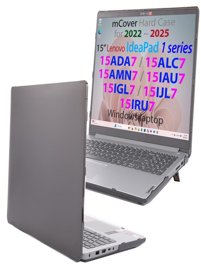 mCover Only Compatible with Lenovo IdeaPad 1 Series (15ADA7 / 15AMN7 / 15ALC7 / 15IAU7 / 15IAU7 / 15IGL7 / 15IGL7 / 15IJL7 / 15IRU7) Windows Laptops (Not fit other models) Black - Image 1