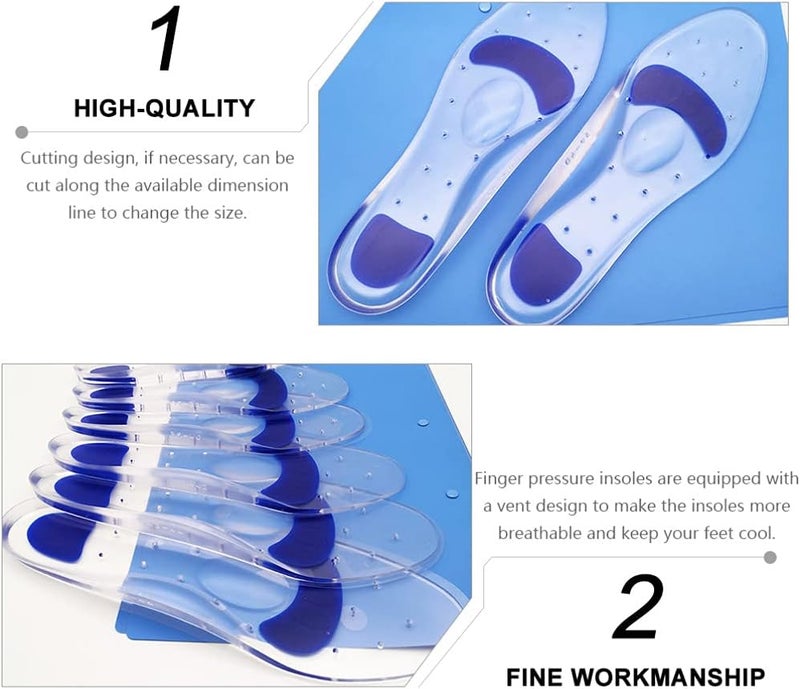 cheekyglo 1 Pair Height Increase Shoe Insoles Ergonomic Heel Lifts Shockproof Insoles PU Silicone Shoe Insoles for Women Men Adults - Image 3