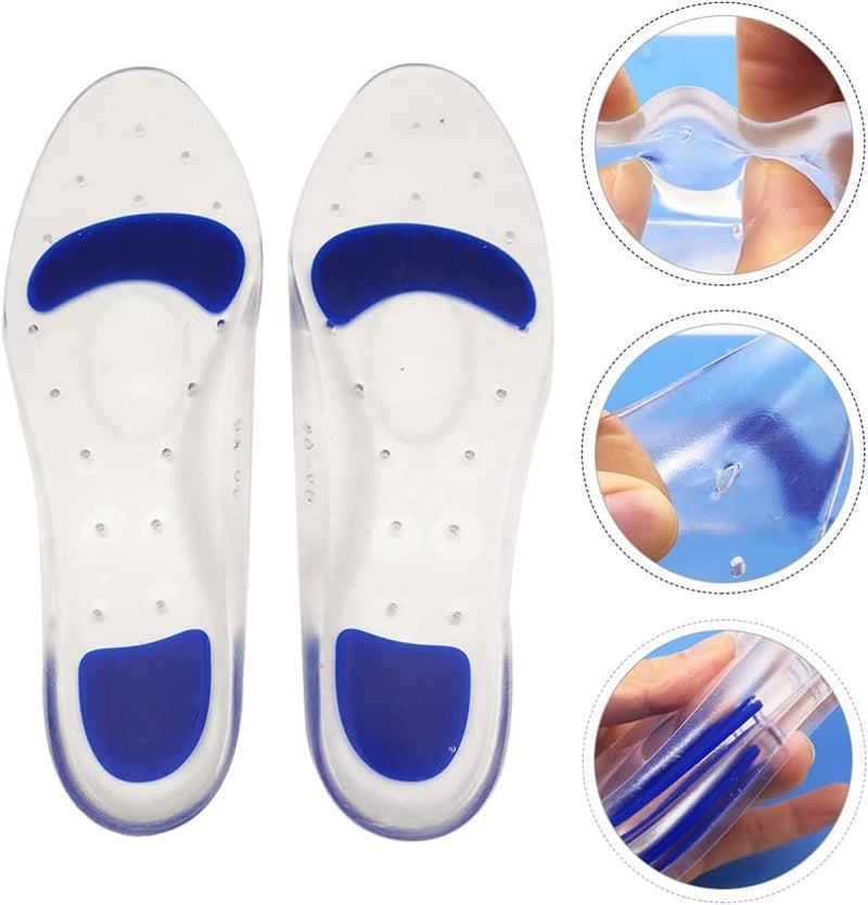 cheekyglo 1 Pair Height Increase Shoe Insoles Ergonomic Heel Lifts Shockproof Insoles PU Silicone Shoe Insoles for Women Men Adults - Image 2