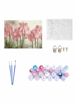 Excefore DIY Paint by Numbers Pink Tulips, for Adults Kids Tulip Paint by Numbers DIY Painting Acrylic Paint by Numbers Painting Kit Home Wall Living Room Bedroom Decoration  - Image 4