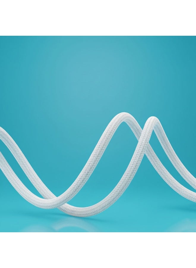 BIONIC 30W Fast Charging Type-C to Lightning Cable - 1M White Braided Cord for iPhone & iPad - Image 5