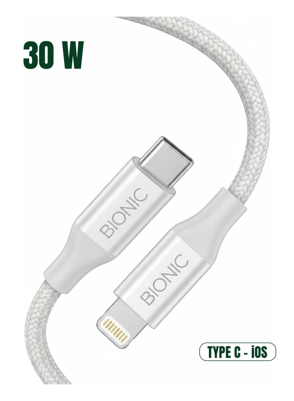 bionic Bionic type-c To Lightning Cable 1m braided lightning Z510EC61BB9BC7A40F442Z