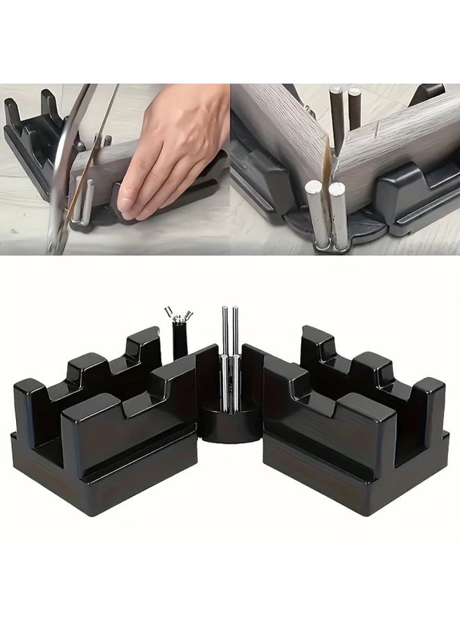 Black 2 in 1 Miter Saw Protractor Tool Precision Measuring and Cutting Gauge for DIY Woodworking - Image 1