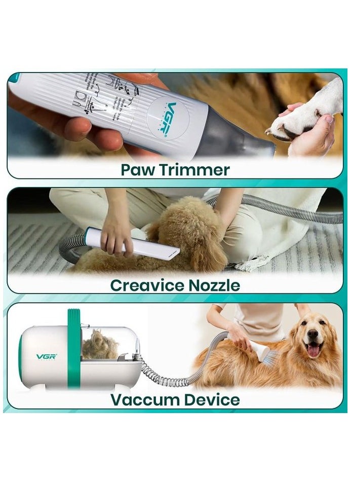 VGR - VGR 7-in-1 Multifunctional Pet Grooming Kit: Cleaning And Drying, High-Power Vacuum Cleaner, Rechargeable Pet Groomer (300W) - Image 1