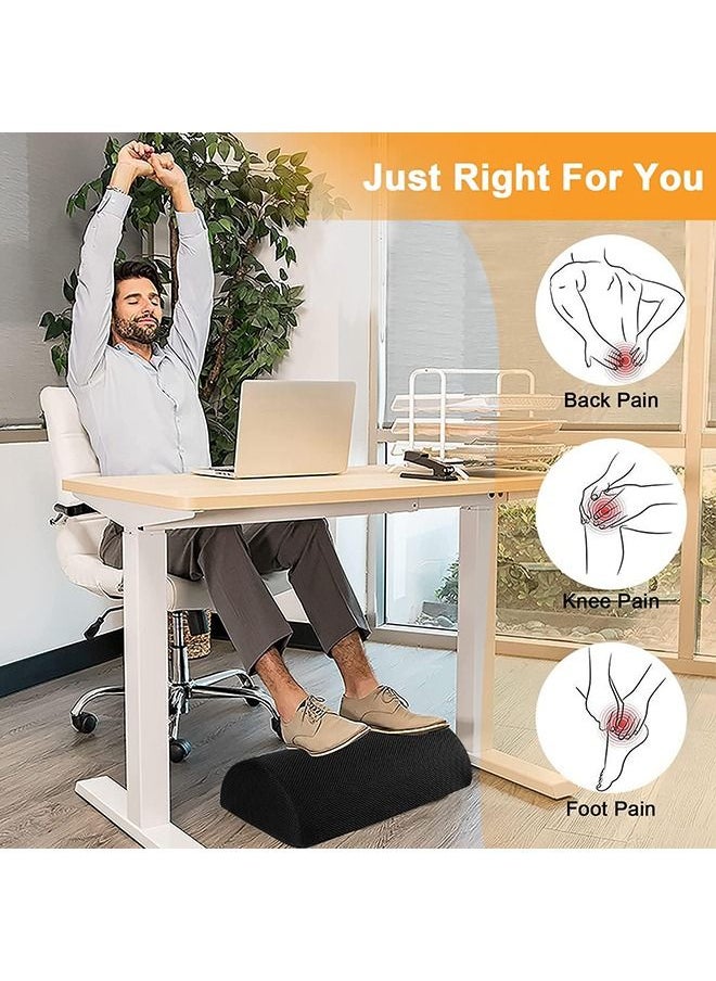 Arabest Foot Rest for Under Desk Ergonomic Memory Foam Footrest Pillow with Adjustable Heights & Non-slip Bottom Breathable Washable Cover, Office Foot Stool for Lumbar Back Knee Pain at Home Airplane Travel  - Image 3