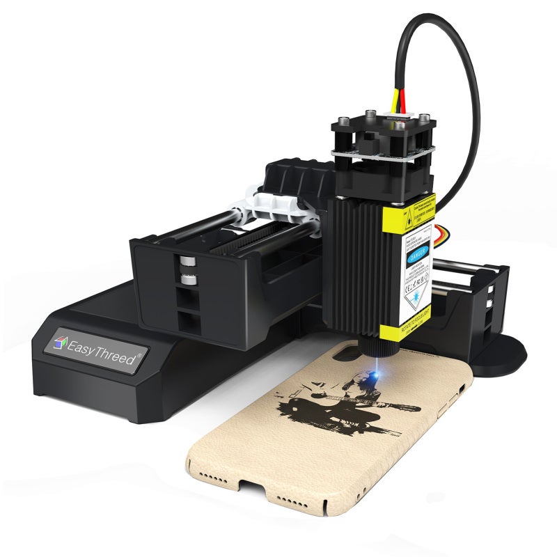 EasyThreed Mini Engraver: 0.5W Power, 203x185x132mm Size, Lightweight - App Control, BT & USB Connection, Beginner Friendly Mini Engraver for Small Home Office Studio Projects - Image 2