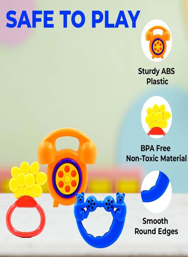 WISHKEY Plastic Rattle Toys for Infants, BPA Free Non-Toxic Shake & Grab Toys for Babies, Early Age Toys, Colorful Toys, Ideal Gift for New Born Babies, Multicolor (Pack of 3) - Image 5