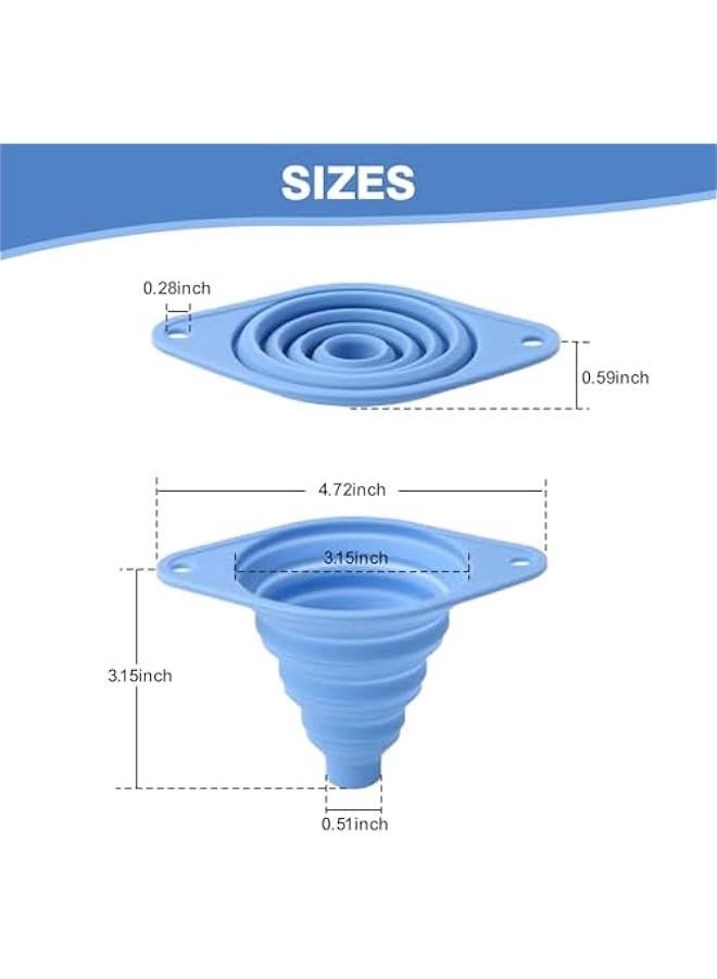 Kitchen Funnels Set 3 Pack,Funnel for Kitchen Use Filling Bottles,Silicone Funnel Collapsible,Small Funnels for Filling Small Bottles - Image 3