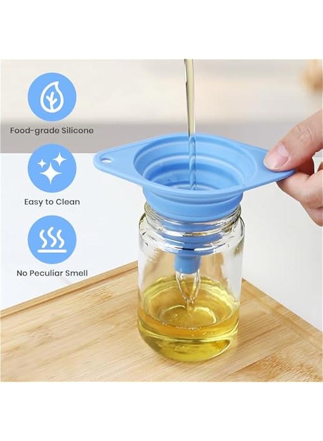 Kitchen Funnels Set 3 Pack,Funnel for Kitchen Use Filling Bottles,Silicone Funnel Collapsible,Small Funnels for Filling Small Bottles - Image 4