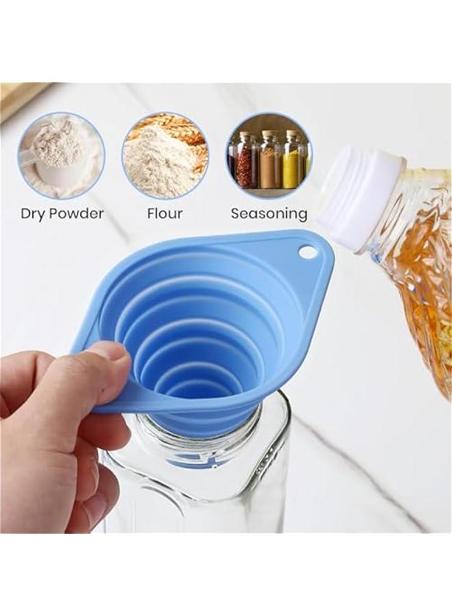 Kitchen Funnels Set 3 Pack,Funnel for Kitchen Use Filling Bottles,Silicone Funnel Collapsible,Small Funnels for Filling Small Bottles - Image 5