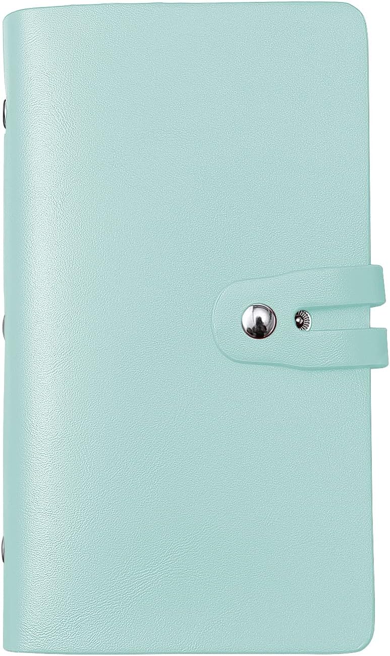 Romozi RFID Credit Card Holder, Leather Business Card Organizer with 96 Card Slots, Credit Card Case for Managing Your Different Cards and Important Documents to Prevent Loss or Damage (Light Green) - Image 1