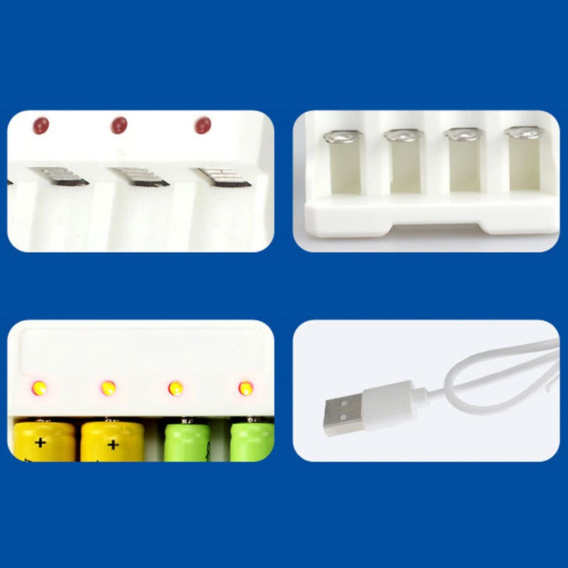 USB Batterys Chargers 4 Slot Fast Charged Rechargeable Batterys Chargers for  AA AAA Batterys - Image 2