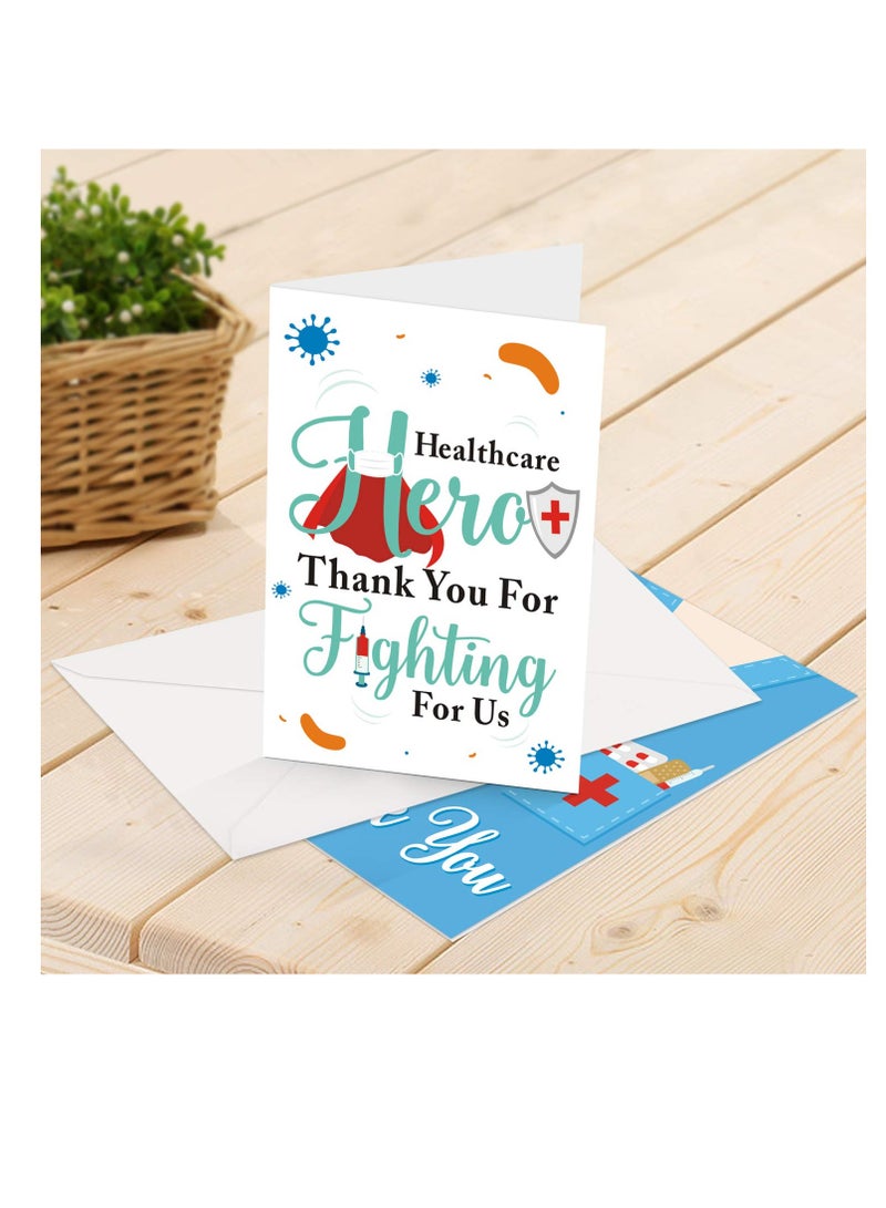 Suntown بطاقة شكر للعاملين في مجال الرعاية الصحية، 36 حزمة بطاقات شكر هدايا للأطباء هدايا للممرضين، بطاقة تقدير طبية للممرضين، الأطباء، EMTs والعاملين الأساسيين، مجموعة بطاقات هدايا مع أظرف وملصقات - Image 5