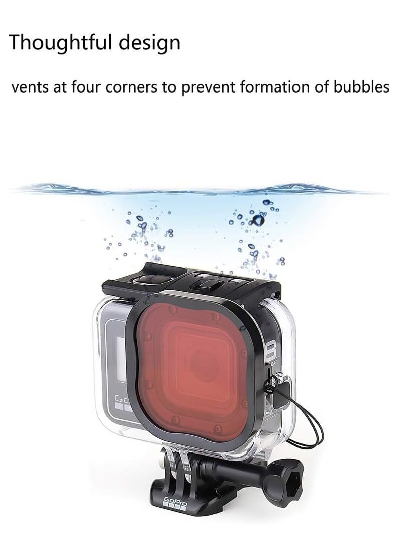 XICEN 3 Pack Dive Filters for GoPro Hero 8 9 10 11 12 Official Waterproof Housing Case  - Image 4