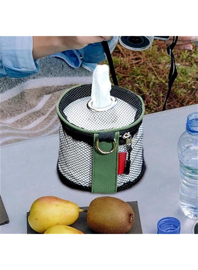 Portable Toilet Paper Holder for Camping and Travel | Compact Paper Roll Dispenser with Hanging Hook | Versatile Tissue Storage Bag for Wall and Car, Ideal for Outdoor Adventures - Image 3