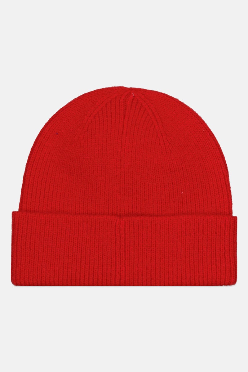 Celio Men Knitted Beanie Hat, Red 
