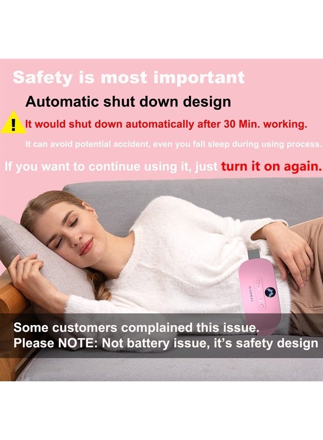 Yeamon Portable Cordless Heating Pad, Electric Waist Belt Device, Fast Heating Pad with 3 Heat Levels and 3 Massage Modes, Back or Belly Heating Pad for Women and Girl - Image 2