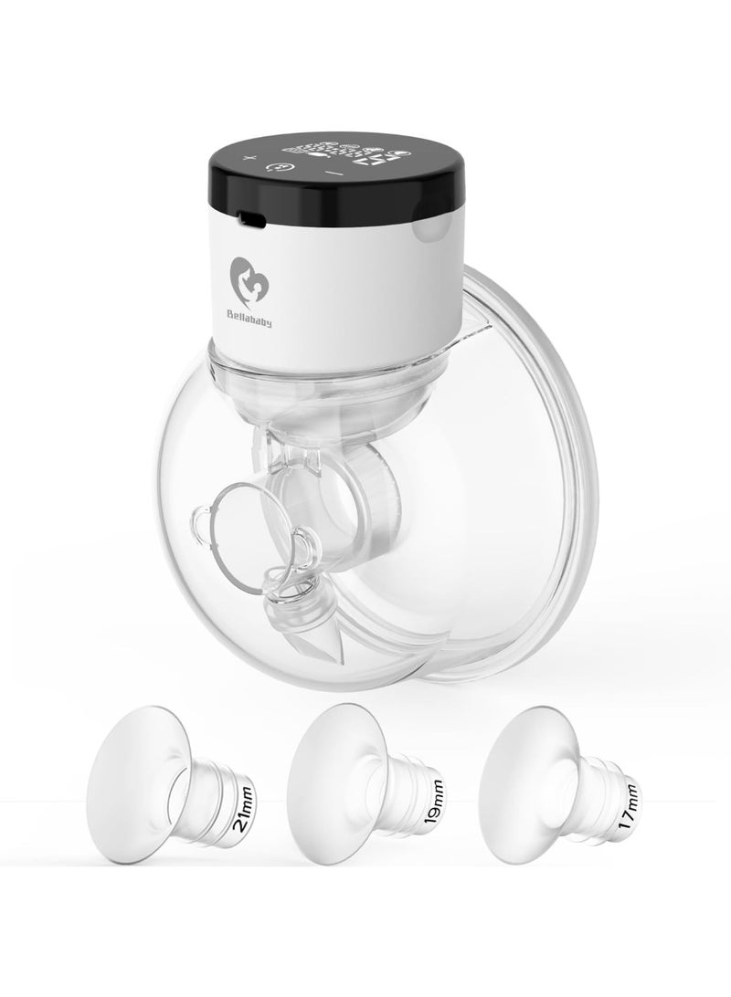 Bellababy Hands-Free Breast Pump Wearable, Touch Control Electric Breast Pump, Comfortable & Low Noise & Compact, 4 Modes & 9 Levels Suction, 6 oz, 1 PacBellababy Hands-Free Breast Pump Wearable, Touch Control Electric Breast Pump, Comfortable & Low Noise & Compact, 4 Modes & 9 Levels Suction, 6 oz, 1 Pack (24mm Flange, with 21mm/19mm/17mm Inserts)k (24mm Flange, with 21mm/19mm/17mm Inserts) - Image 1