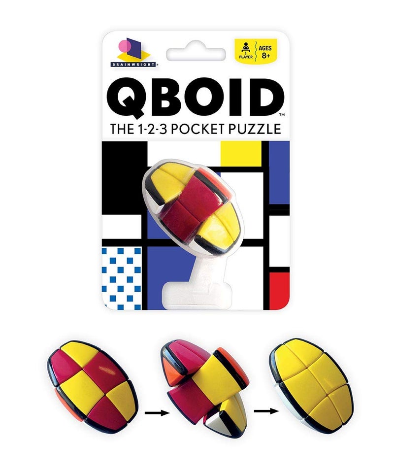 Gamewright Brainwright - QBOID - The 1-2-3 Pocket Brain Teaser Fidget Puzzle - Image 1