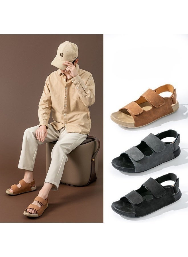 Men's Versatile Comfort Sandals, Adjustable Strap Casual Summer Shoes, Non-Slip Outdoor & Driving Sandals for Daily Wear, Beach & Travel - Image 4