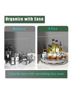 Excefore Lazy Susan Organizer, 360 Degree Lazy Susan Turntable for Cabinet, Rotating Lazy Susan Spice Rack, with Non-Slip Base, for Kitchen, Pantry, Cabinet, Cupboard, Cosmetics  - Image 2