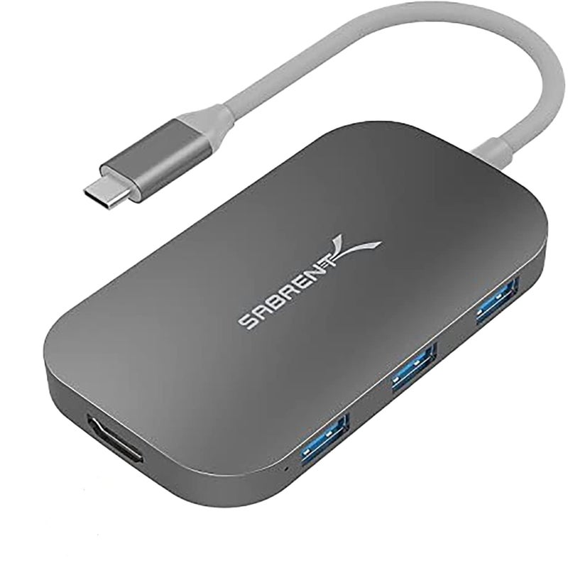 SABRENT 8in1 USB TypeC Hub with HDMI4K Output 3 USB 30 Ports 1 USB 20 Port SDMicroSD MultiCard Reader 4K and Power Delivery Support DSUHCR - Image 2