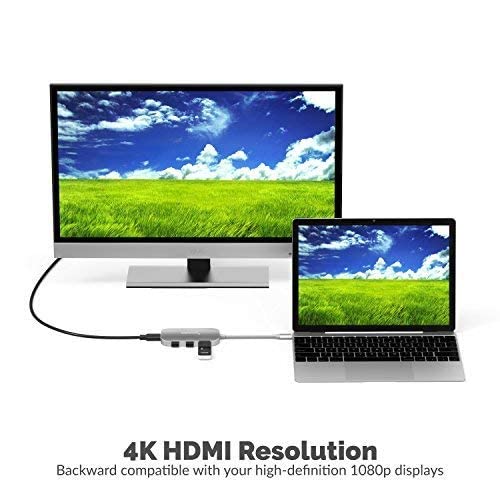 SABRENT 8in1 USB TypeC Hub with HDMI4K Output 3 USB 30 Ports 1 USB 20 Port SDMicroSD MultiCard Reader 4K and Power Delivery Support DSUHCR - Image 3