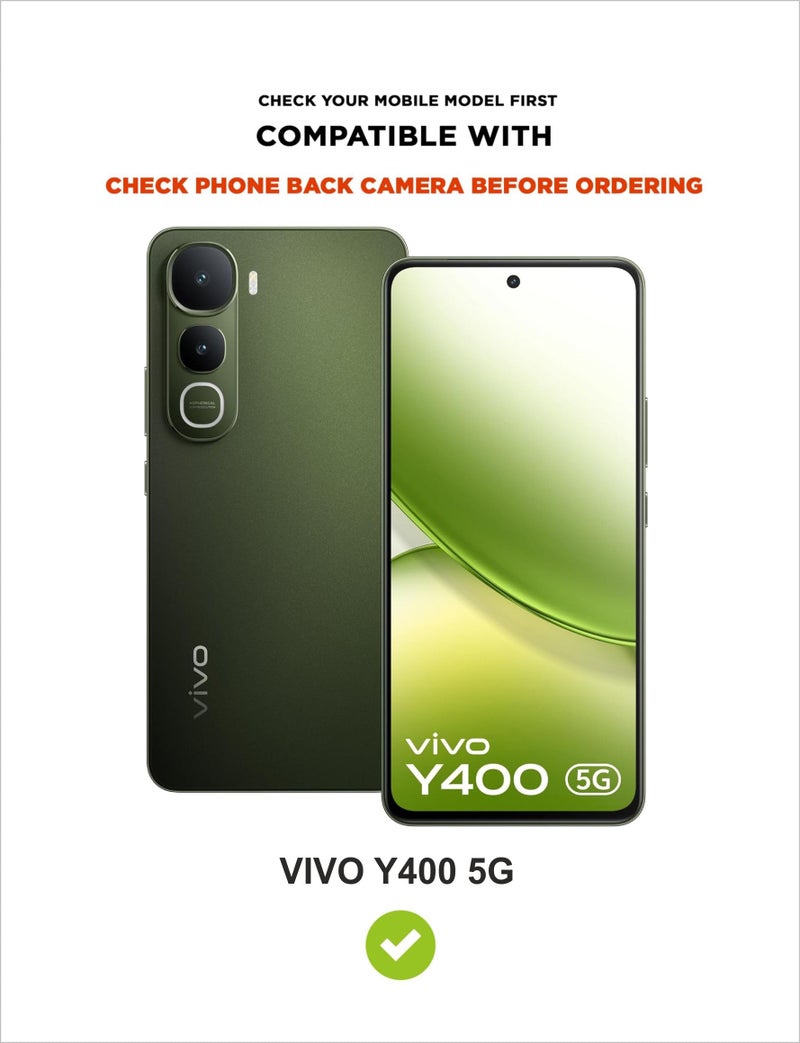 AIBEX ® Compatible for Compatible for Vivo Y400 5G Flip Cover Leather Finish with Magnatic Closure | Inside TPU with Card Pockets | Wallet Stand | Complete Protection Flip Case -Black - Image 2