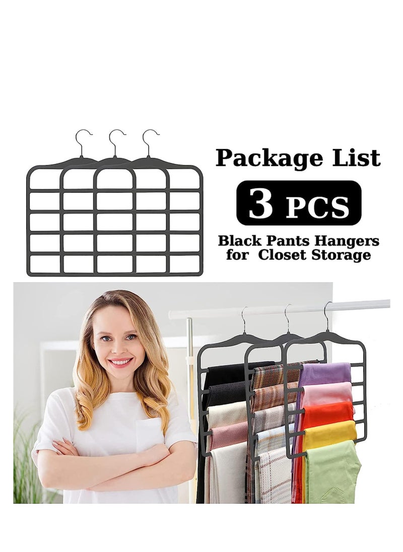 TYCOM Non-Slip Velvet Pants Hangers - (6 Pack) Ultra Thin Space Saving 360 Degree Swivel Hook Pants Hangers Hold Up -to 10 Lbs - Pants 6pcs Grey  - Image 3