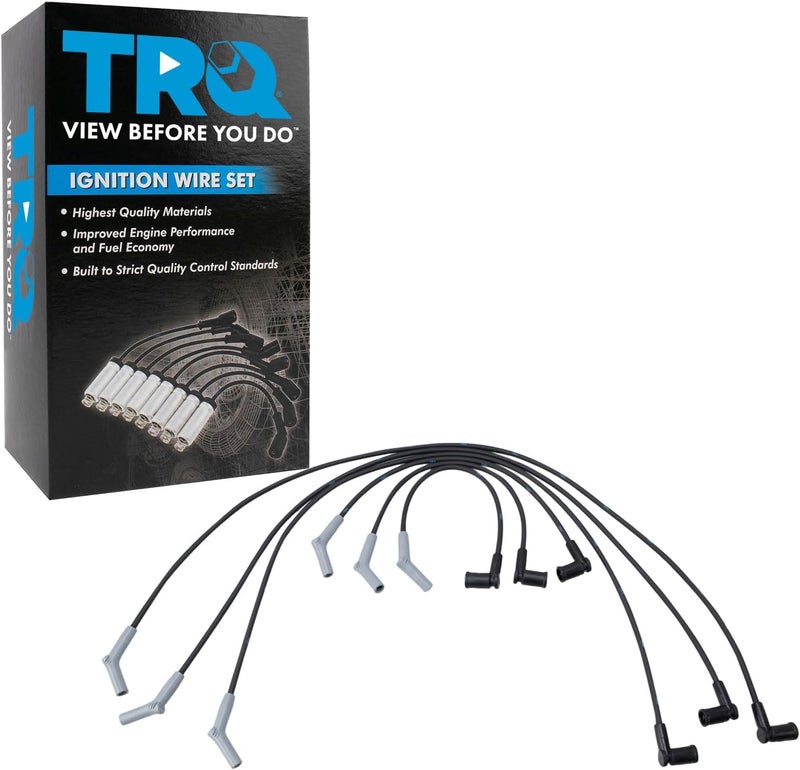 TRQ Ignition Spark Plug Wire Kit Set Direct Fit Compatible with Ford F150 E150 E250 4.2L - Image 1