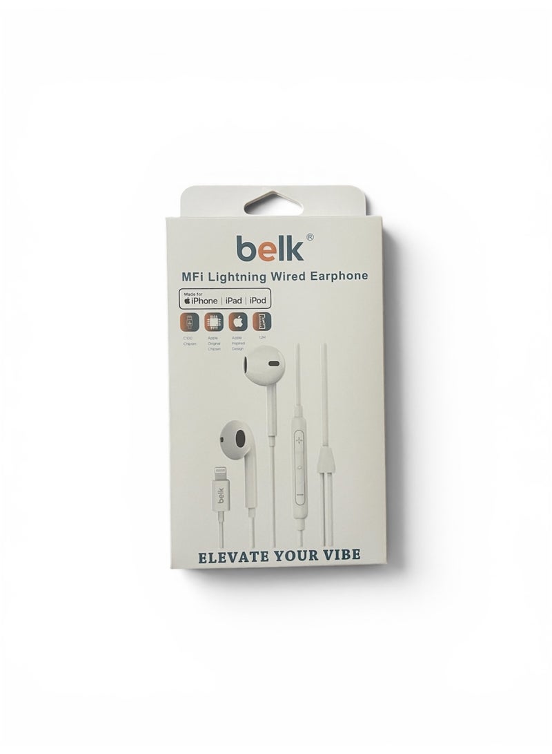 Belk wired earphones, new version with Lightning technology, for iPhone 14 and older models. - Image 3