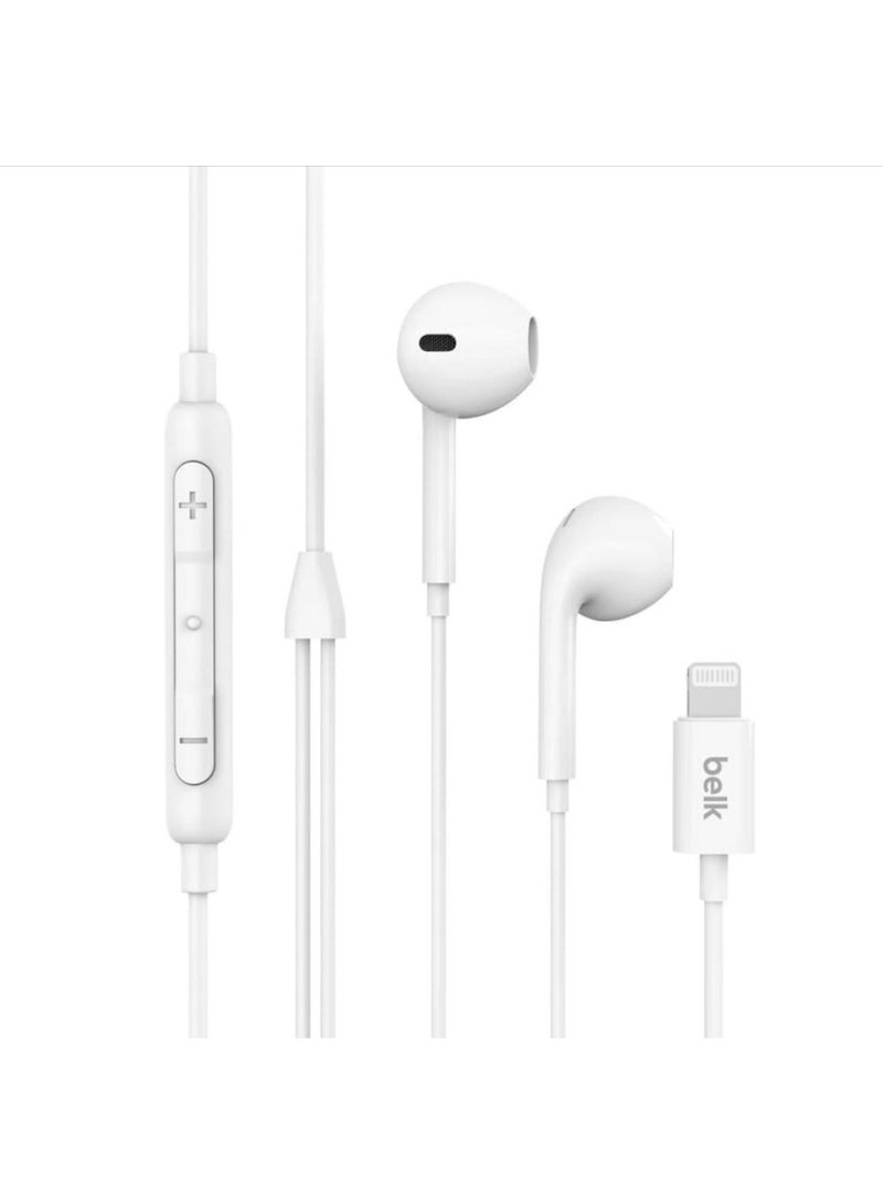 Belk wired earphones, new version with Lightning technology, for iPhone 14 and older models. - Image 1
