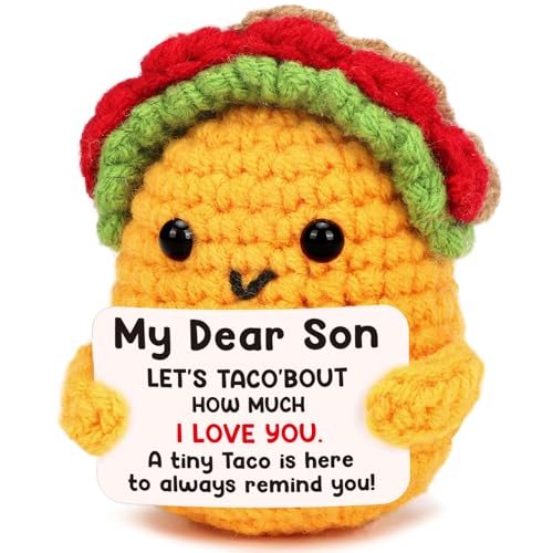 Jettryran Son Gifts for Teen Boys Easter Basket Stuffers for Teens Son Birthday Gifts for Year Old Bonus Step Son from Mom Dad Teenage Boys Easter Eggs Gift Men Him Crochet Fathers Day Taco To My Best Son Ever - Image 1