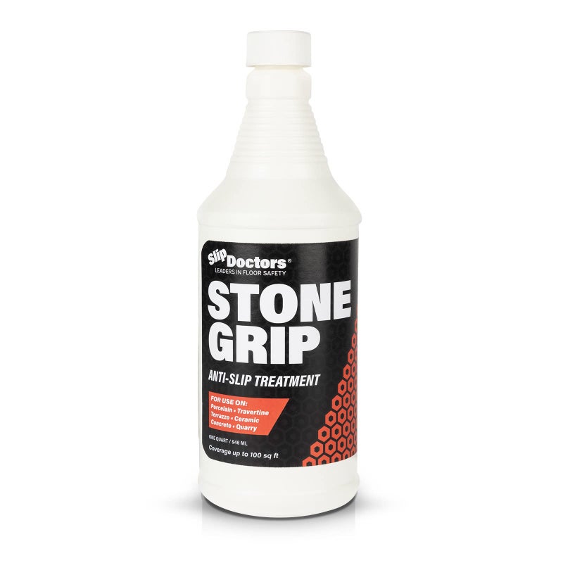 Slip Doctors Stone Grip Industrial (Quart) Non-Slip Floor Treatment for Tile and Stone to Prevent Slippery Floors. Indoor/Outdoor, Residential/Commercial, Works in Minutes for Increased Traction - Image 1