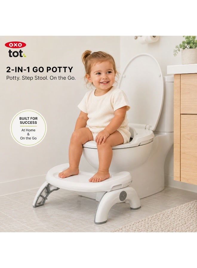 OXO TOT أوكسو توت 2 في 1 قصرية السفر - رمادي، 1 قطعة (عبوة من 1) - Image 2