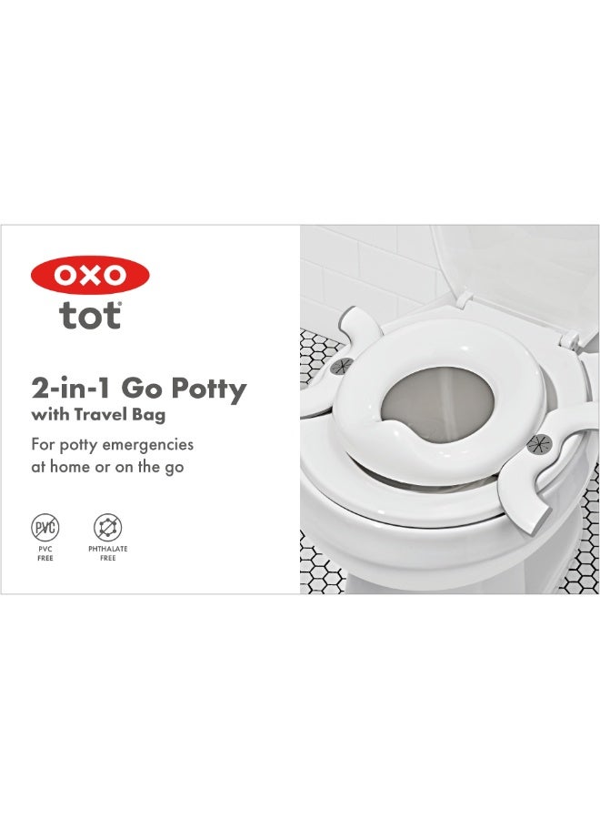 OXO TOT أوكسو توت 2 في 1 قصرية السفر - رمادي، 1 قطعة (عبوة من 1) - Image 5