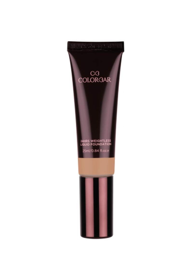 Colorbar Cosmetics 24Hrs Weightless Liquid Foundation FW 5 25ml Lightweight Oil Free Satin Natural Finish Sweat Resistant Fragrance Free  - Image 1
