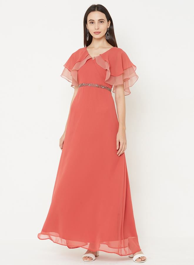 Mish Ruffled Chiffon Gown Dress  - Image 1