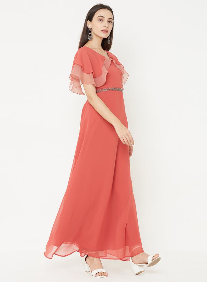 Mish Ruffled Chiffon Gown Dress  - Image 3