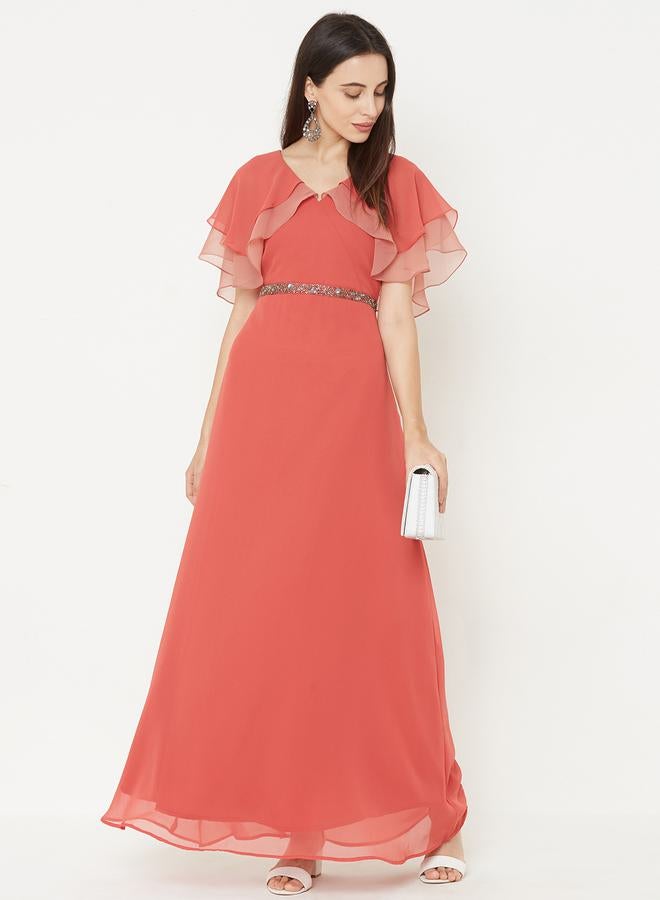 Mish Ruffled Chiffon Gown Dress  - Image 4