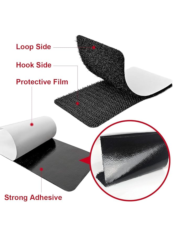 erorex Hook And Loop Tape Strips With Adhesive 5X10 Cm Heavy Duty Nylon Velcro For Sewing Crafting Diy Interlocking Tape 15 Pcs  - Image 5