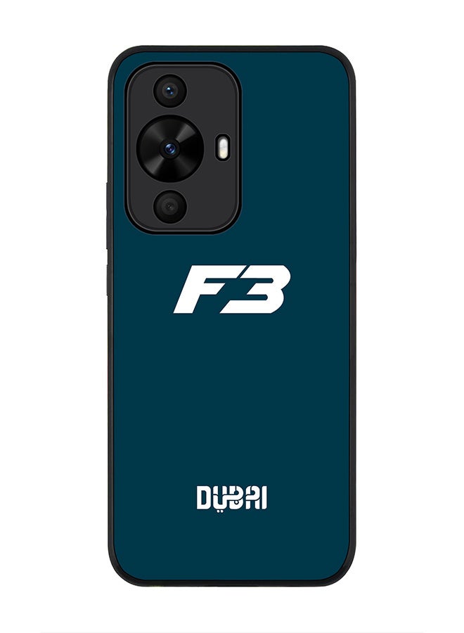 Stylizedd Rugged Black edge case for Huawei nova 12s / Huawei nova 11/ Huawei nova 12 Lite 4G, Slim fit Flexible Anti Drop Thin Cover -  Faz3 Dubai Blue - Image 1