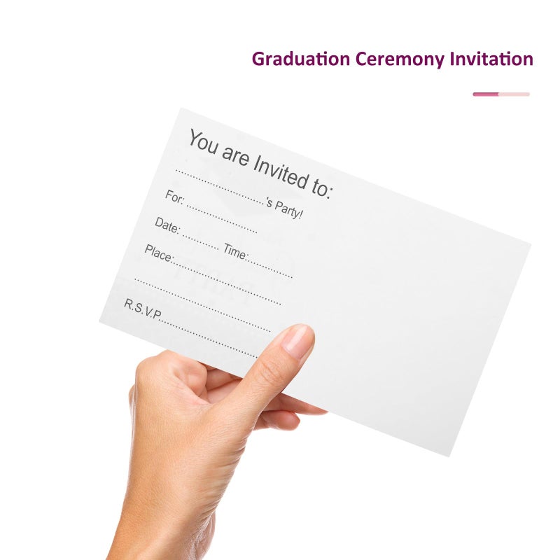 Graduation Party Invitation Cards with Envelopes 8 Pieces High School College Celebration - Image 4